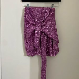 Show me your MuMu pink sequin skirt